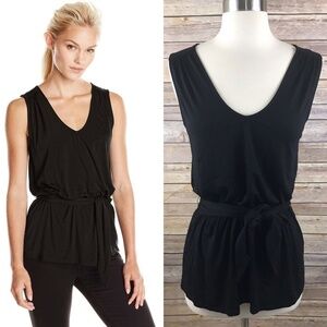 Three Dots Women's Sleeveless Tie Waist Blouse S